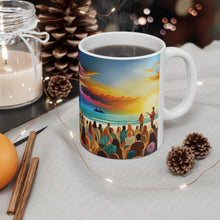 Load image into Gallery viewer, Beach Vibes Retro Concert #4 Ceramic 11oz Mug AI Artwork