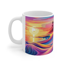 Load image into Gallery viewer, Pastel Sea-life Sunset #20 Ceramic Mug 11oz mug AI-Generated Artwork