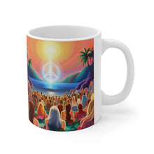 Load image into Gallery viewer, Beach Vibes Retro Concert #2 Ceramic 11oz Mug AI Artwork