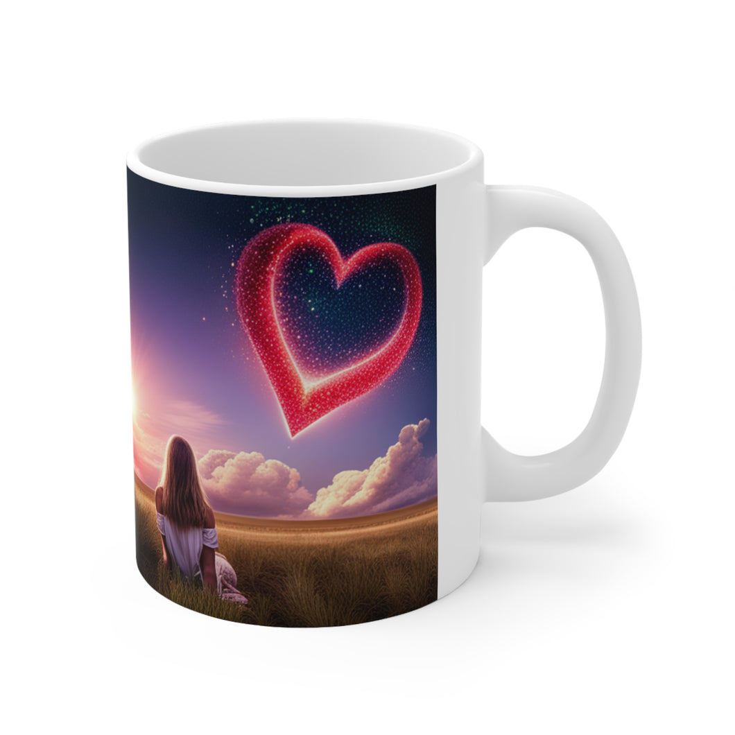 Nothing but True Love at Sunset #5 11oz mug AI-Generated Artwork