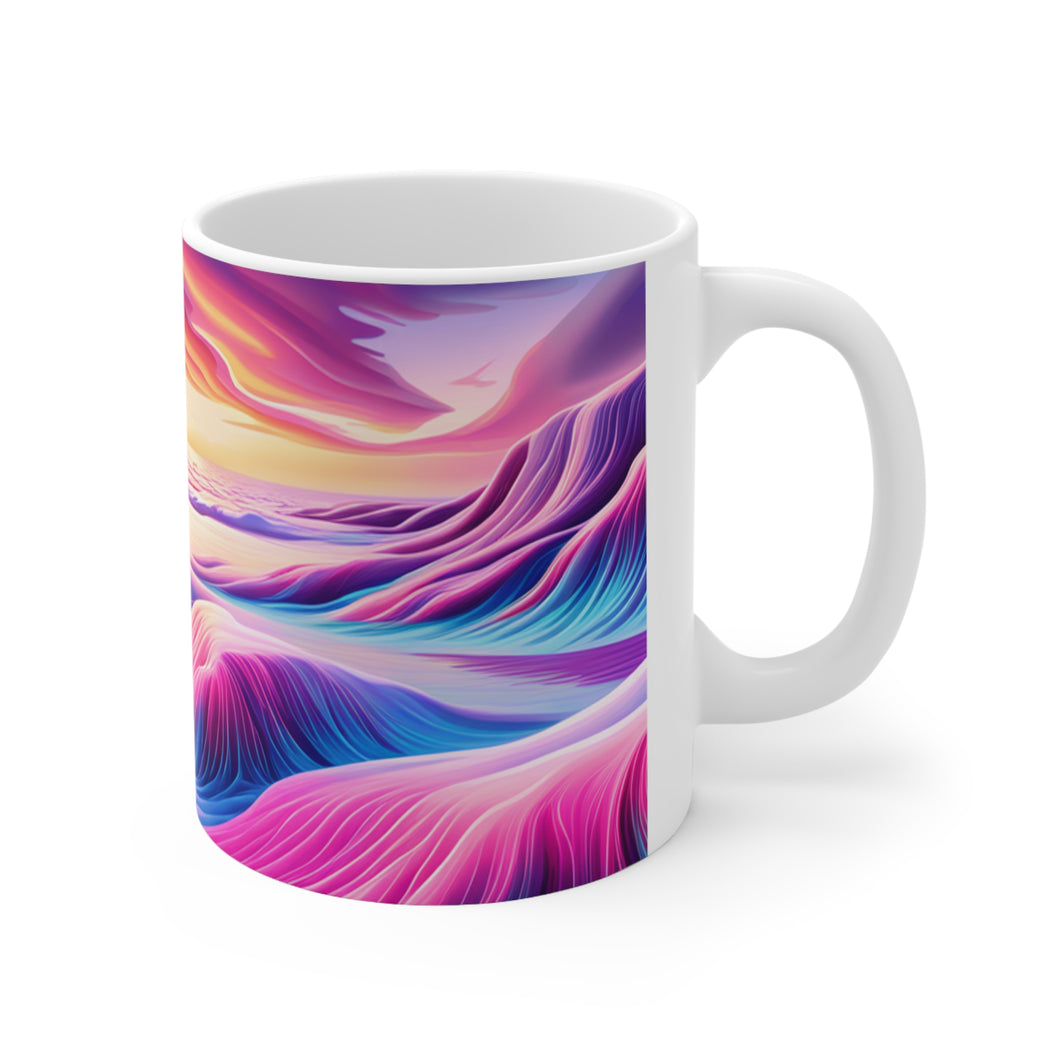 Pastel Sea-life Sunset #3 Ceramic Mug 11oz mug AI-Generated Artwork