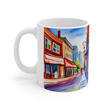 Load image into Gallery viewer, At the Cafe Vancouver British Columbia #34 Mug 11oz mug AI-Generated Artwork