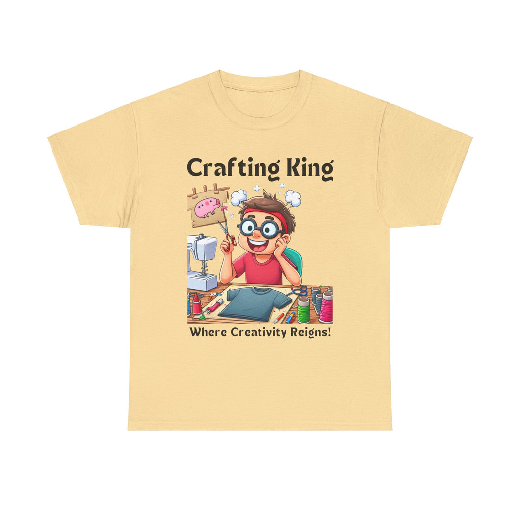 Crafting King: Where Creativity Reigns, T-Shirt Designing 100% Cotton Classic