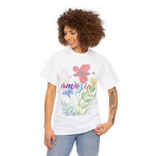 Load image into Gallery viewer, Amazing Floral Unisex Heavyweight 100% Cotton T-Shirt