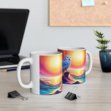 Load image into Gallery viewer, Beautiful Owl Standing in a Sea of Colors #8 Mug 11oz mug AI-Generated Artwork