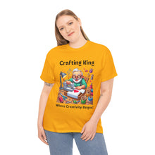 Load image into Gallery viewer, Crafting King: Where Creativity Reigns, Grandpa T-Shirt Designing Cotton Classic