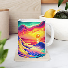 Load image into Gallery viewer, Pastel Sea-life Sunset #2 Ceramic Mug 11oz mug AI-Generated Artwork