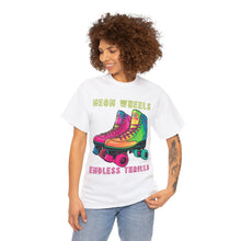 Load image into Gallery viewer, Neon Wheels, Endless Thrills 1980s Era Roller Skates