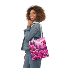 Load image into Gallery viewer, Pink Heart Series #16 Fashion Graphic Print Trendy 100% Polyester Canvas Tote Bag AI Image
