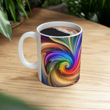 Load image into Gallery viewer, Bright Rainbow Swirls in Motion #9 Mug 11oz mug AI-Generated Artwork
