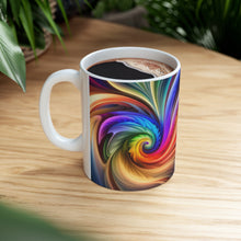 Load image into Gallery viewer, Bright Rainbow Swirls in Motion #9 Mug 11oz mug AI-Generated Artwork