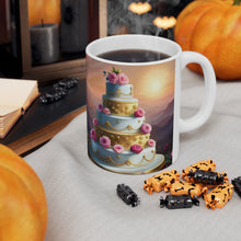 Load image into Gallery viewer, Happy Birthday Wedding Cake Celebration #6 Ceramic 11oz mug AI-Generated Artwork