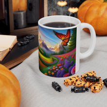 Load image into Gallery viewer, Colorful Monarch Butterflies #2 Mug 11oz mug AI-Generated Artwork