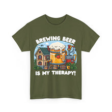Load image into Gallery viewer, Beer Crafter Home Beer Brewing is my Therapy Brewing T-Shirt 100% Cotton Classic Fit