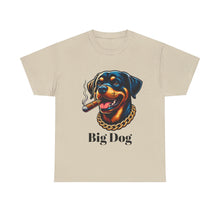 Load image into Gallery viewer, Big Dog Rottweiler Shirt, The Dog Life Rottweiler Cigar Gold Chain Unisex Crewneck T-Shirt