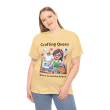 Load image into Gallery viewer, Crafting Queen: Where Creativity Reigns, T-Shirt Designing 100% Cotton Classic