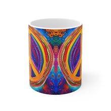 Load image into Gallery viewer, Peace Symbol sign Psychedelics Mix #1 Mug 11oz mug AI-Generated Artwork