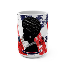 Load image into Gallery viewer, 2024 Election Silhouette, Civic Engagement Straw Ceramic Coffee Mug 15oz