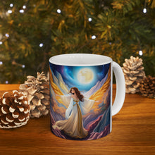 Load image into Gallery viewer, Majestic Angel in all her Splendor Mug 11oz mug AI-Generated Artwork