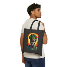 Load image into Gallery viewer, Colors of Africa Warrior King #9 100% Cotton Canvas Tote Bag 15" x 16"