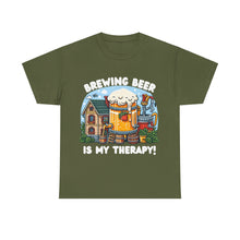 Load image into Gallery viewer, Beer Crafter Home Beer Brewing is my Therapy Brewing T-Shirt 100% Cotton Classic Fit