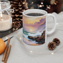 Load image into Gallery viewer, Pastel Sea-life Sunset #22 Ceramic Mug 11oz mug AI-Generated Artwork