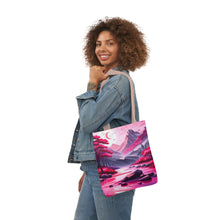 Load image into Gallery viewer, Pink Heart Series #7 Fashion Graphic Print Trendy 100% Polyester Canvas Tote Bag AI Image