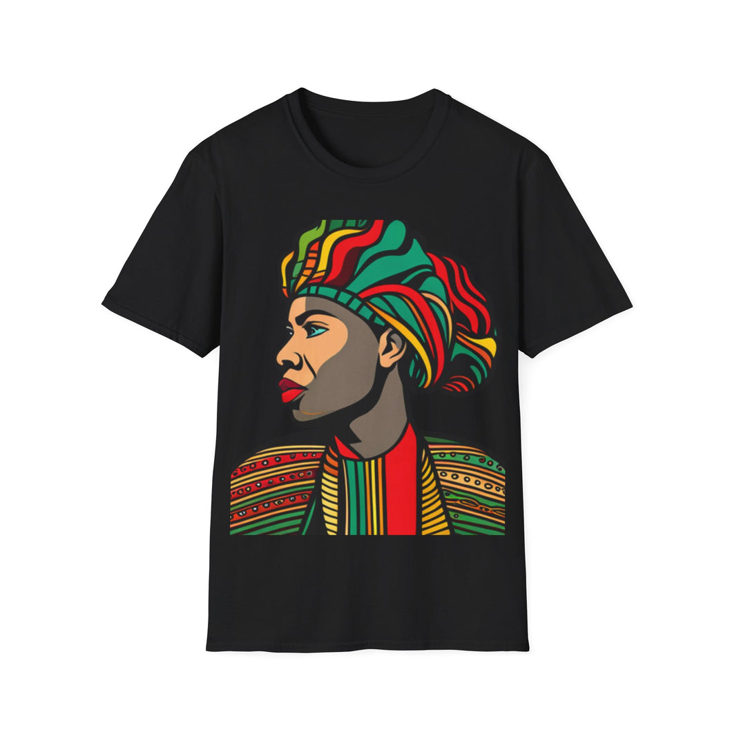 Color of Africa Warrior Queen #16 Unisex Softstyle Short Sleeve Crewneck T-Shirt