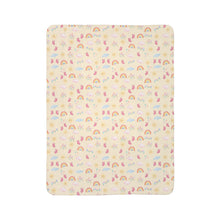 Load image into Gallery viewer, Fleece Sherpa Blanket Pastel Rainbows & Butterflies