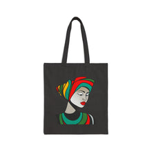 Load image into Gallery viewer, Colors of Africa Queen Mother #9 100% Cotton Canvas Tote Bag 15" x 16"
