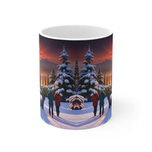 Load image into Gallery viewer, Winter Scene That time of Year caroling  #4 Mug 11oz mug AI-Generated Artwork