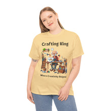 Load image into Gallery viewer, Crafting King: Where Creativity Reigns, Grandpa 100% Cotton Classic Fit T-shirt