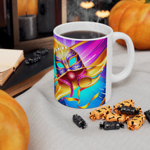Load image into Gallery viewer, Mardi Gras Mask Ribbon #4 Mug AI-Generated Artwork 11oz mug