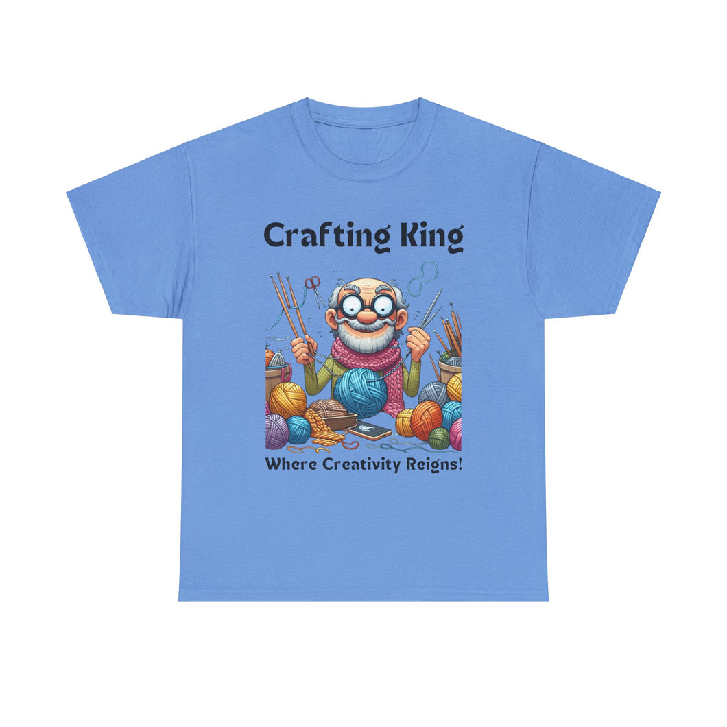 Crafting King: Where Creativity Reigns, Knitting 100% Cotton Classic T-shirt