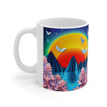 Load image into Gallery viewer, Origami butterflies 1 Mug 11oz mug AI-Generated Artwork
