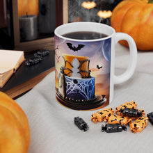 Load image into Gallery viewer, Happy Spooky Halloween Cake Celebration #26 Ceramic Mug 11oz AI-Generated Artwork