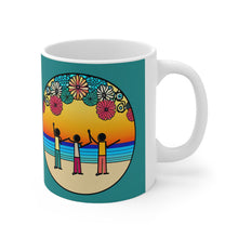 Load image into Gallery viewer, Beach Vibes Retro Concert #12 Ceramic 11oz Mug AI Artwork