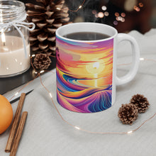 Load image into Gallery viewer, Pastel Sea-life Sunset #20 Ceramic Mug 11oz mug AI-Generated Artwork