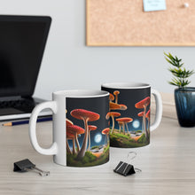 Load image into Gallery viewer, Full Moon and Skinny Mushrooms Fantasy Art #5 Ceramic Mug 11oz AI Generated Artwork