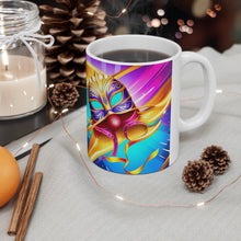 Load image into Gallery viewer, Mardi Gras Mask Ribbon #4 Mug AI-Generated Artwork 11oz mug
