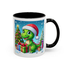 Load image into Gallery viewer, Mug Dinosaur Christmas Santa Hat Holiday Coffee Cup 11, 15oz