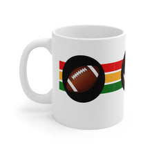 Load image into Gallery viewer, Sports Game No Word Football 11oz White Ceramic Beverage Mug Decorative Art