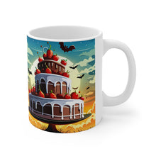 Load image into Gallery viewer, Happy Spooky Halloween Cake Celebration #21 Ceramic 11oz Mug AI-Generated Artwork