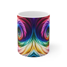 Load image into Gallery viewer, Fusion of Bright Rainbow Swirls in Motion #12 Mug 11oz mug AI-Generated Artwork