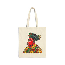 Load image into Gallery viewer, Colors of Africa Warrior King #6 100% Cotton Canvas Tote Bag 15" x 16"