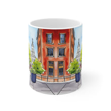 Load image into Gallery viewer, At the Cafe Philadelphia Liberty Bell #45 Mug 11oz mug AI-Generated Artwork