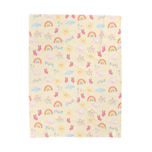 Load image into Gallery viewer, Velveteen Plush Blanket with Rainbows and Butterflies