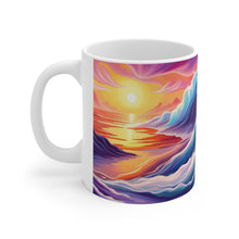 Load image into Gallery viewer, Pastel Sea-life Sunset #8 Ceramic Mug 11oz mug AI-Generated Artwork