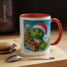 Load image into Gallery viewer, Mug Dinosaur Christmas Santa Hat Holiday Coffee Cup 11, 15oz