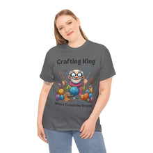 Load image into Gallery viewer, Crafting King: Where Creativity Reigns, Knitting 100% Cotton Classic T-shirt